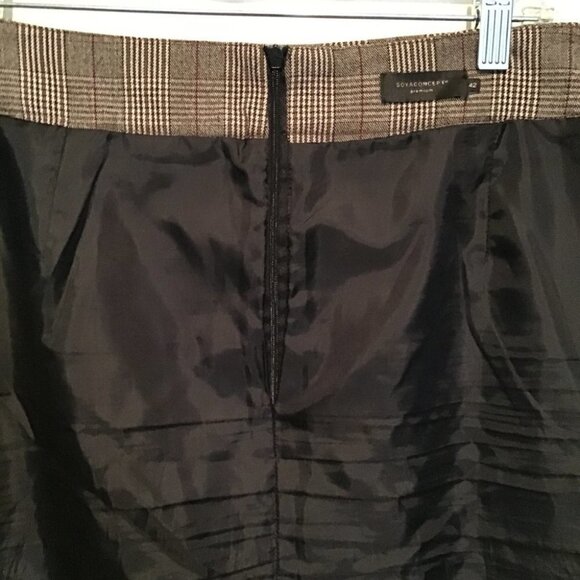 SOYA Concepts Brown Plaid Skirt Size 16 - Picture 7 of 9